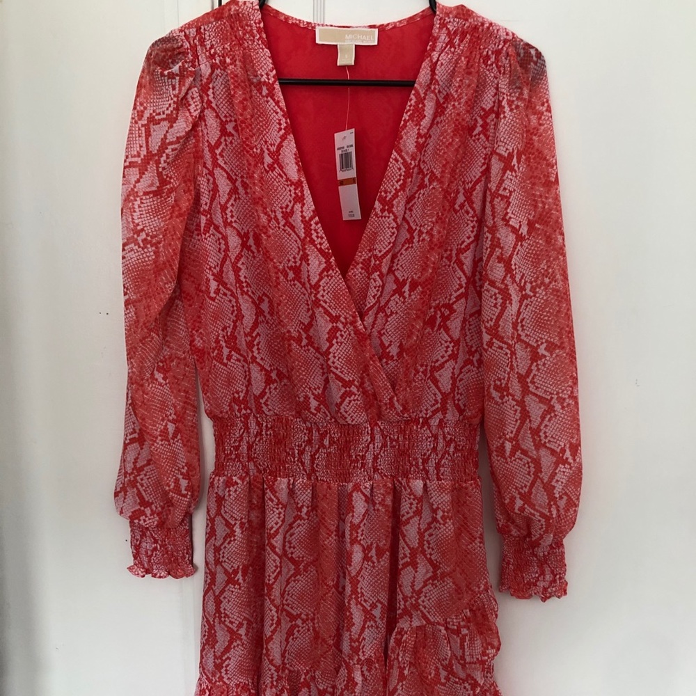 Michael Kors Pink Snakeskin Dress
